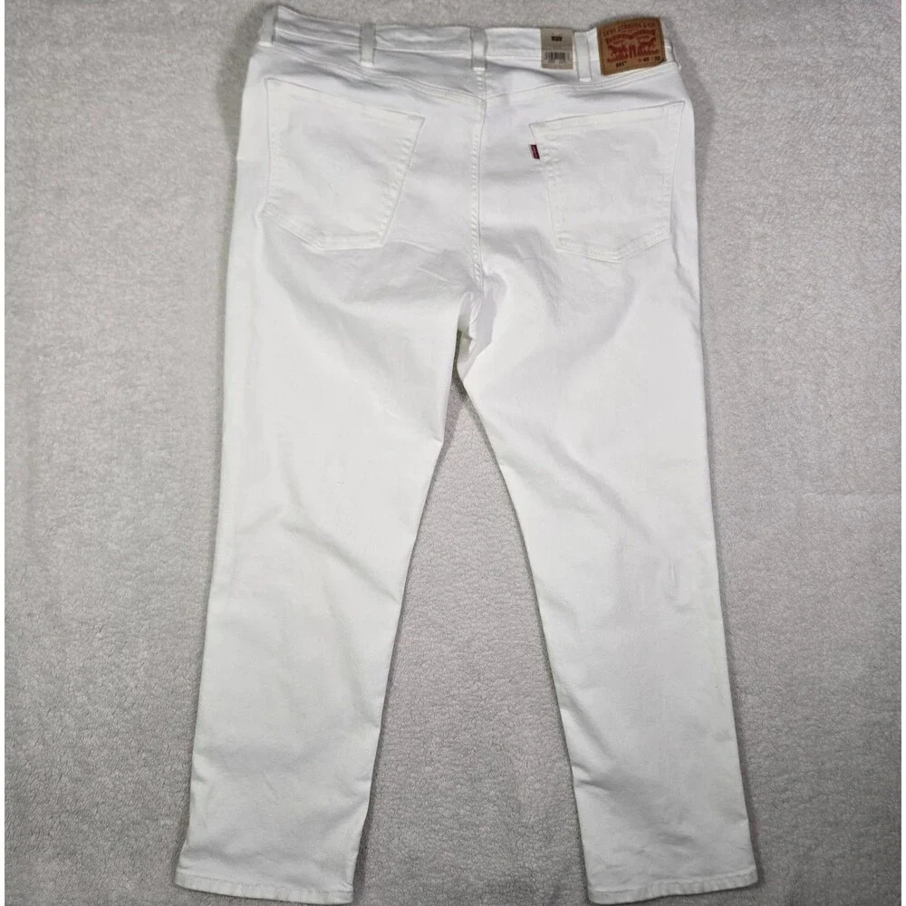 NWT Levis 541 Athletic Taper Mens White Stretch Comfort Jeans Size 40x32